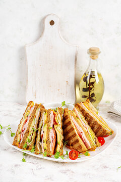 Healthy Homemade Sandwich Meal with Avocado Dip