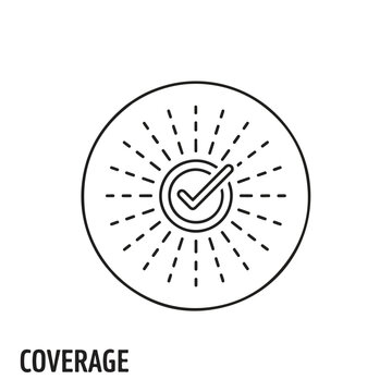 Black and white coverage check mark.
