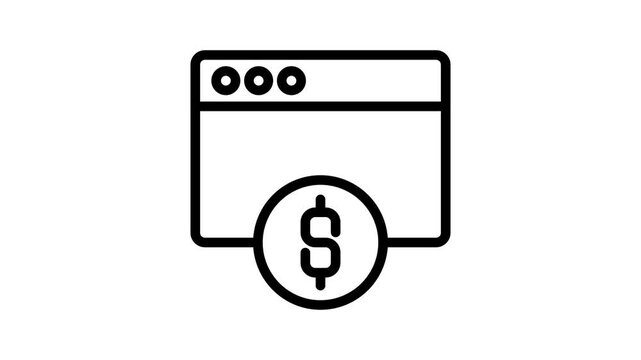 Animated affiliate marketing icon seamless looping. 4k video