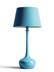 Fototapeta premium Turquoise Modern Desk Lamp With Textured Drum Shade And Elegant Base