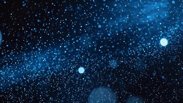 Abstract glowing orbs in dark space