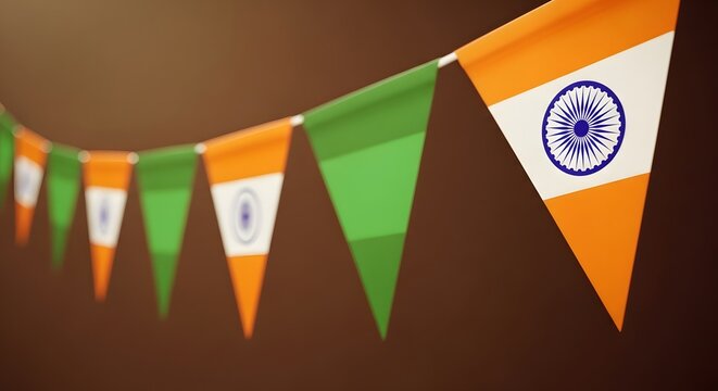 Celebrating india's freedom vibrant independence day decorations with tricolor flags