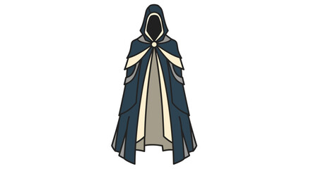 Fototapeta premium Hooded cloak cartoon character.