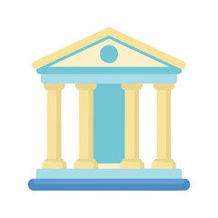 Obraz premium Illustration of a government building with a classical design and gentle colors