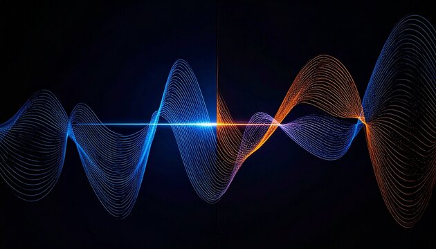 Blue wave orange wave interference energy