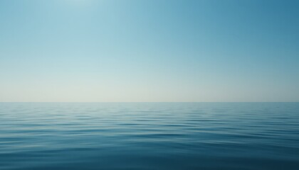 Fototapeta premium Calm Sea Horizon Minimal Nature Background