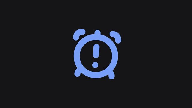 Alarm icon, moving alarming clock, siren alarm, good morning