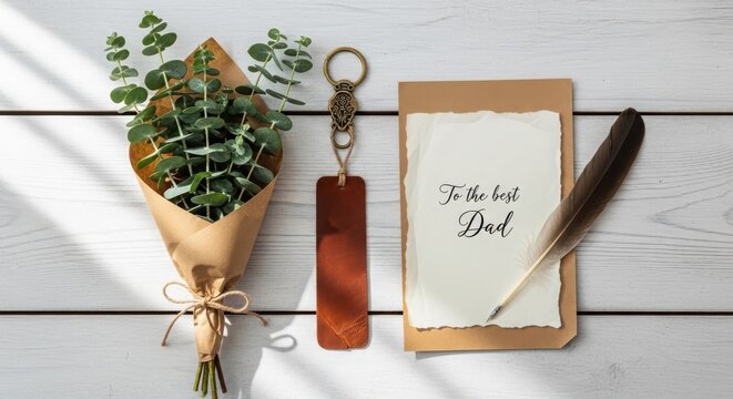 handwritten love note with succulent plant and key on wooden table for valentine's day gift idea