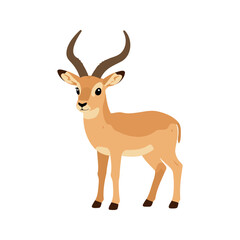 Obraz premium Elegant impala standing gracefully against a plain white backdrop