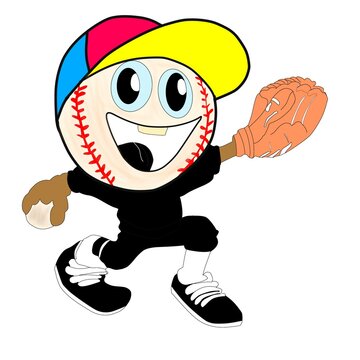 funny cartoon basball