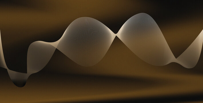 wavy line gold smooth glowing curve abstract wavy background.