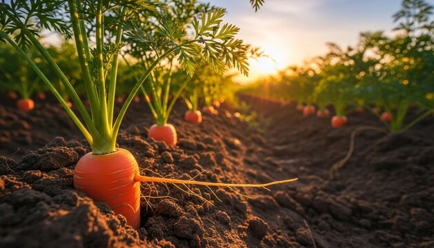 carrots in the field