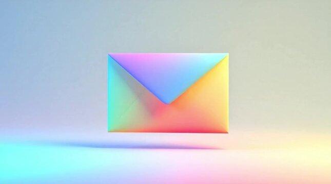 Colorful Gradient Envelope Animation Message Email Communication