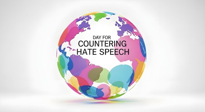 International day for countering hate speech globe graphic