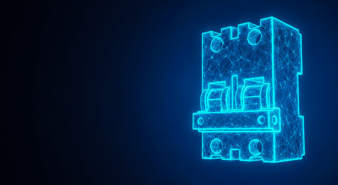 Glowing blue transparent computer case showcasing internal circuits and components in a futuristic design against a dark background.