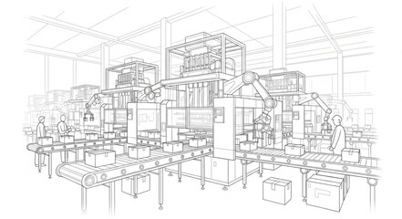 Obraz premium Abstract architectural sketch of a futuristic city.