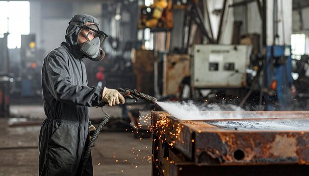 welder working in the workshop