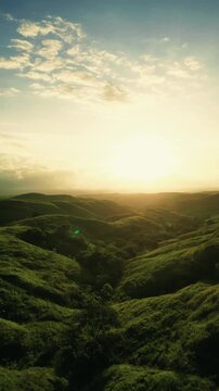 Wairinding Hill Scenic Rolling Savanna and Winding Road in East Sumba