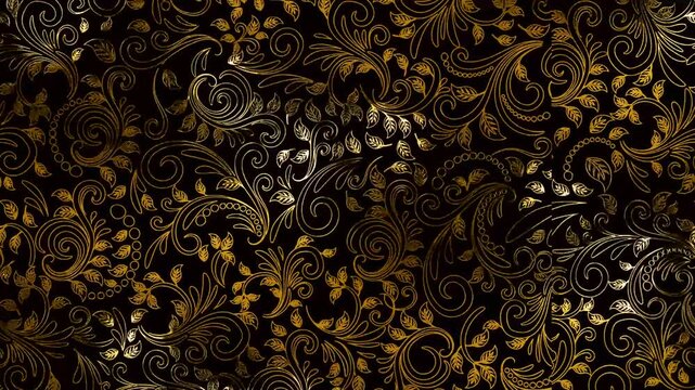 luxury gold seamless floral pattern background