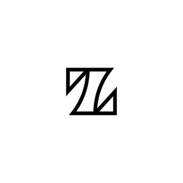 Letter Z or N Logo Design Idea. Professional Z7 Square Monogram Identity