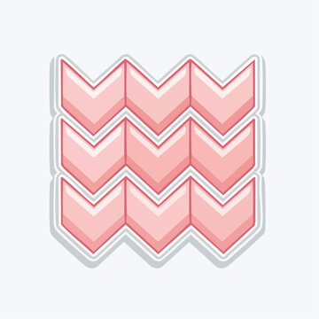 Pink Chevron Pattern Sticker