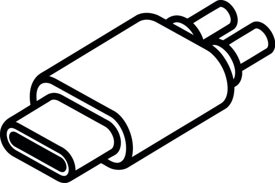 Usb type c charging cable connector icon