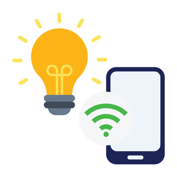 Smart light control icon design. Vector Desain