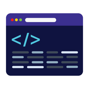 Web programming icon design. Vector Desain