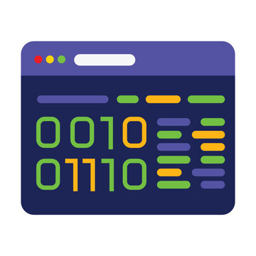 Binary code icon design. Vector Desain