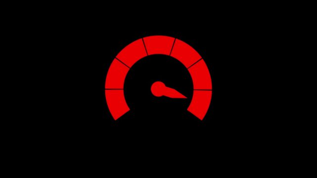 speedometer speed. waiting screensaver. 4K video illustration.black  background