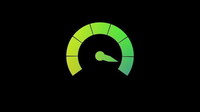 speedometer speed. waiting screensaver. 4K video illustration.black  background