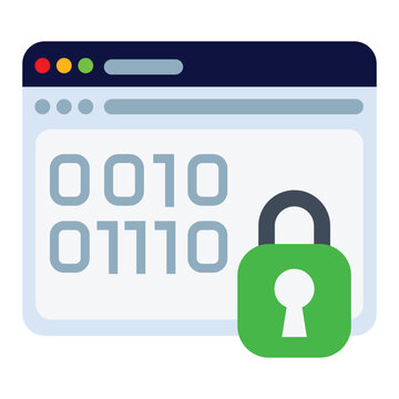 Binary encryption icon design. Vector Design
