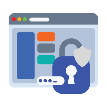 Web security icon design. Vector Design