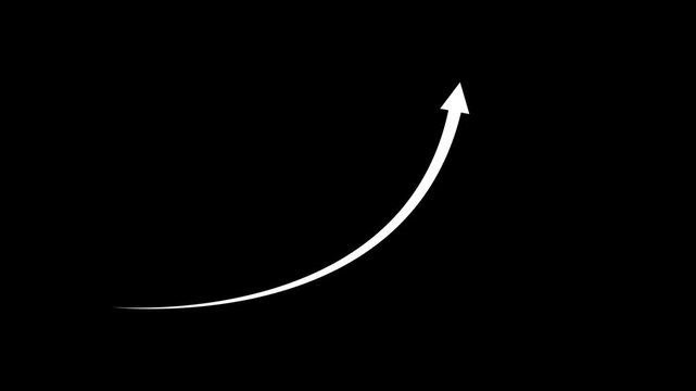 A white arrow pointing to the right on a black background