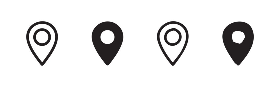 Location Pin and Map Marker Navigation Icon Set
