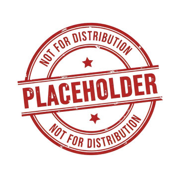 Red rubber stamp with placeholder text on it
