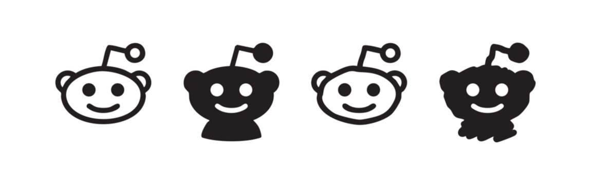 Social Media Character Mascot Head Icons, Online Community Forum Vector Illustration Symbols