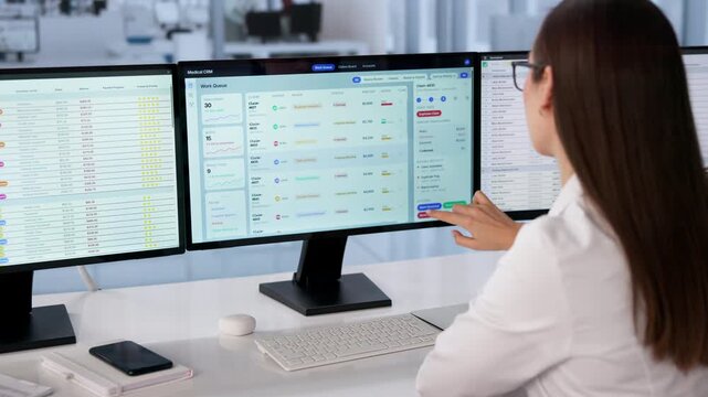 Healthcare Manager Efficiently Using CRM Software