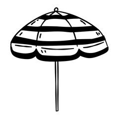 beach parasol vector line © Lita
