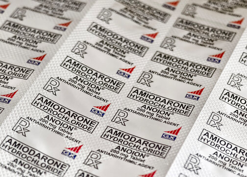 Amiodarone Hydrochloride Anoion 200 mg antiarrhythmic medicine used to treat irregular heart rhythm and arrhythmias