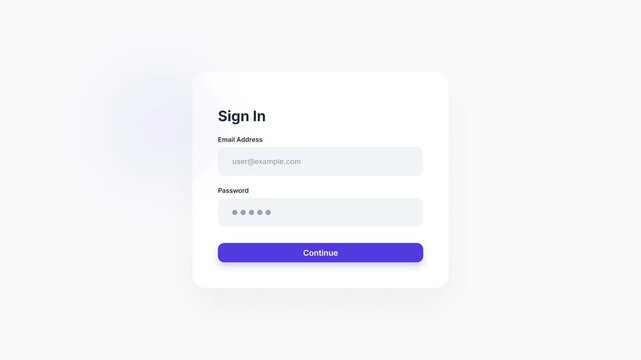 Modern Sign In Interface with Email Password and Submit Button.