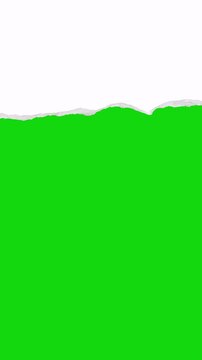 Torn Ripped Paper Reveal Transition Green Screen Overlay Smooth Edge Opening Effect 4K Video