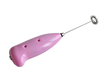 Battery-powered hand-held frother. A mixer for whipping cream and frothing milk. © Михаил Жигалин