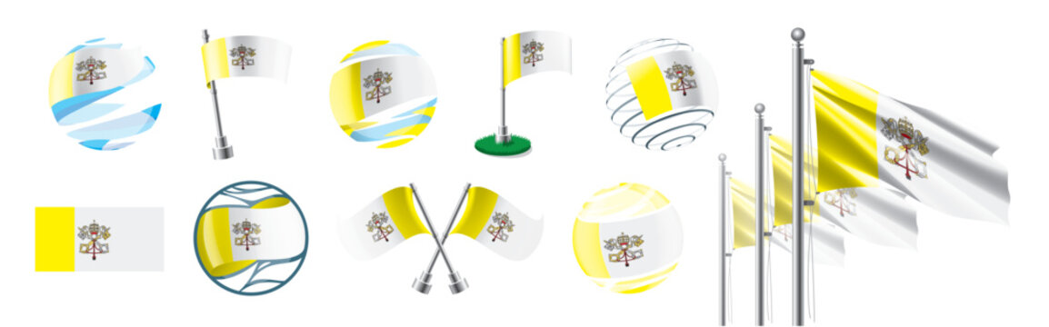 Comprehensive set of Vatican related icons for branding and graphic design projects