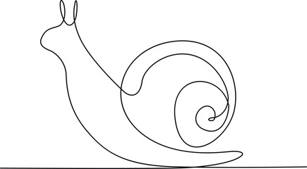 Simple snail moving with its shell Vector © Servo