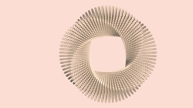 Abstract 3D Geometric Beaded Torus Rotating Seamless Loop