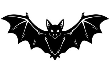 Naklejka premium Halloween bat icon vector, Halloween bat vector illustration, bat icon black symbol 