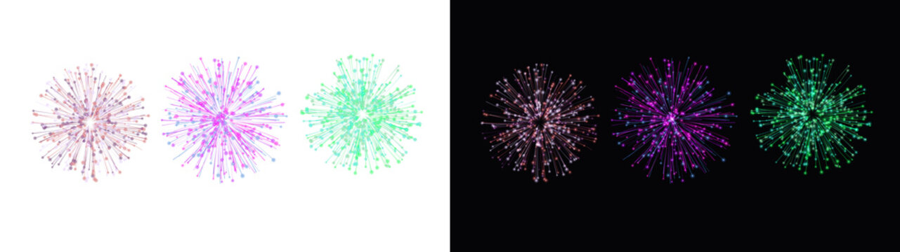 PNG image of&nbsp;Colorful abstract bursts of light creating explosion effects and celebrating on transparent background