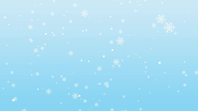 エフェクト 雪が降る 水色