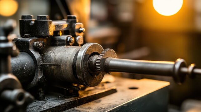 Detailed close up of an antique telegraph sounder mechanism